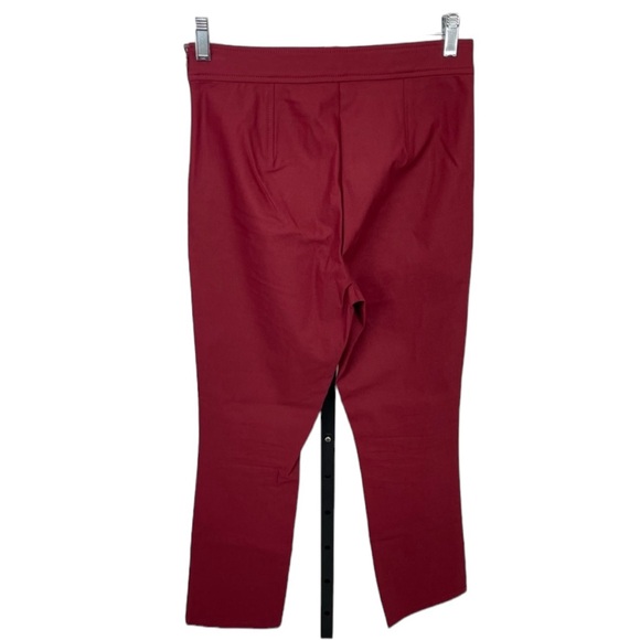 Theory Bimsa Approach Stretch Cropped Pants Size 4 Deep Red - Picture 9 of 9